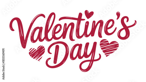 Valentine's Day Greeting: Expressing love and affection with the vibrant message of Valentine's Day, this design conveys warmth and sentimentality through its elegant typography and heart motif.