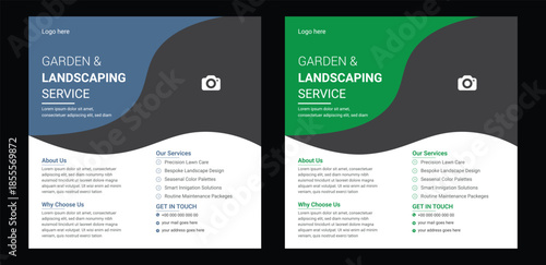 garden service and instagram promotion social media post and web banner design template lawn mower garden or landscaping services social media post and promo banner ads template