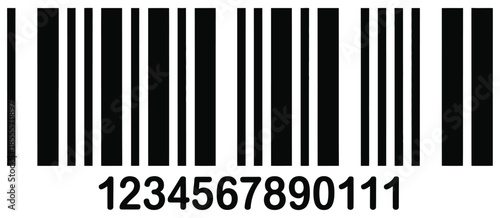 Realistic barcode vector icon, professional product code symbol set ranked for packaging design, e-commerce platforms, point of sale, and commercial retail use.