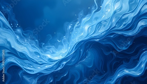Modern Abstract Blue Background with Flowing Gradients, Soft Light Textures, and Calm Contemporary Atmosphere