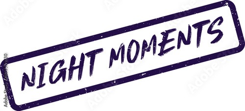 Professional Night Moments textured stamp for digital documents and overlays, emphasizing memory and evening experiences