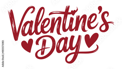 Valentine's Day: A vibrant script spells out Valentine's Day, adorned with heart-shaped accents, offering a cheerful and inviting aesthetic.