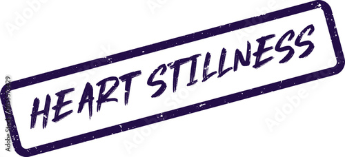 Inspiring Heart Stillness Text within a Distressed Purple Rubber Stamp Impression