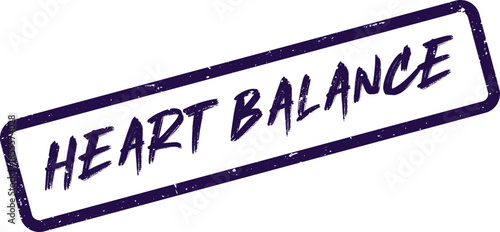 Empowering Heart Balance rubber stamp for emotional well being and inner equilibrium