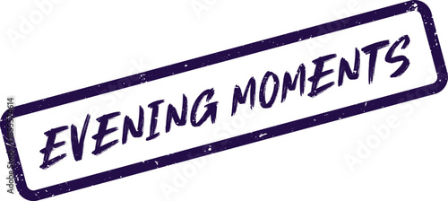 Distressed Evening Moments Rubber Stamp for Cherished Memories and Personal Events Artwork