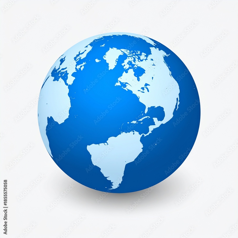Obraz premium 3D Rendered Planet Earth with Continents and Oceans in Space Isolation 85char