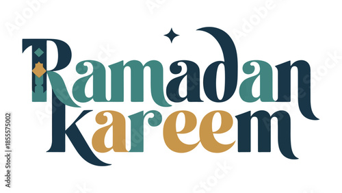 Ramadan Kareem: A festive and welcoming illustration. The artwork beautifully presents the warm greeting Ramadan Kareem in elegant typography. 