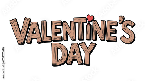 Valentine's Day Icon: Expressing sentiments with the day, where heartfelt messages are exchanged. The text art with heart embodies love and appreciation.