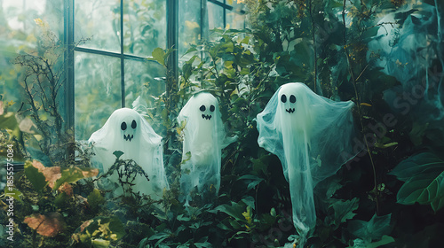 Adorable Halloween-themed background design, ideal for creating playful and festive backdrops or wallpapers.