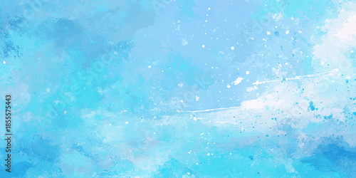 A serene watercolor wash of light blues and whites creates a soft ethereal and calming abstract background texture