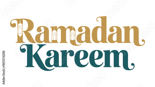 Ramadan Kareem Message: A festive greeting of Ramadan Kareem, designed with elegant typography, capturing the spirit of the holy month. 