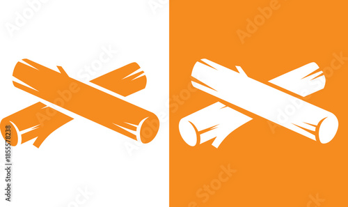 Crossed Wood Logs Icon