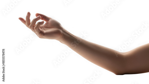Hand reaching out isolated on transparent background