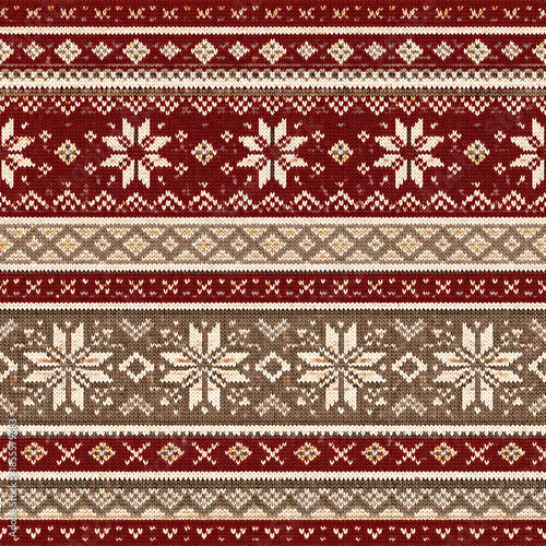 Traditional Knitted Traditional Knitted Nordic Pattern with Snowflakes Pattern Snowflakes isolated die cut illustration created for commercial graphic resources and creative branding use