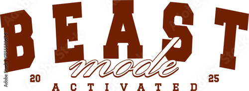 Retro typography college varsity Gym motivational quote slogan print for graphic tee t shirt or sweatshirt - Vector