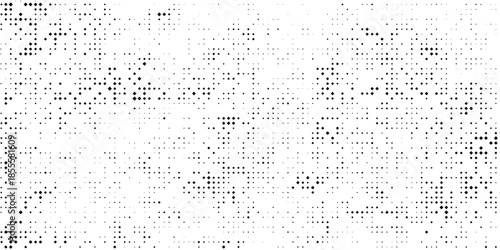 Dot seamless pattern. Subtle fades dots pattern. Halftone faded grid. Small point fadew texture. Digital black fading points isolated on white background for print net design. Vector illustration
