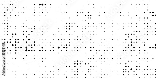 Dot seamless pattern. Subtle fades dots pattern. Halftone faded grid. Small point fadew texture. Digital black fading points isolated on white background for print net design. Vector illustration