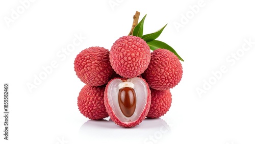 Vibrant Lychee Fruits Still Life Composition