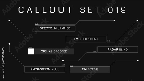 Callout Hud Asset Depicting Angular Edge Frames For UI