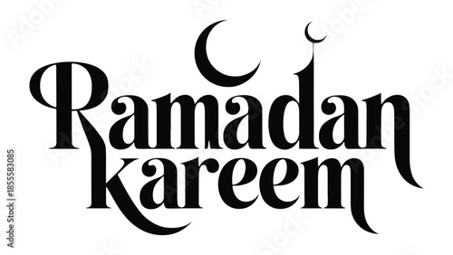 Ramadan Kareem: A striking and elegant emblem for the holy month of Ramadan, exuding a sense of reverence and spiritual enlightenment.