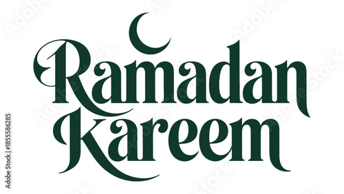 Ramadan Kareem: Elegant Calligraphy Greeting for a Sacred Month, Embodying Reverence and Reflection