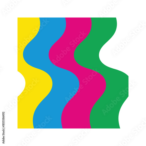 Vibrant wavy pattern Vector