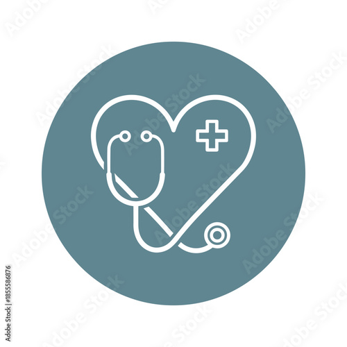 Medical heart icon Vector