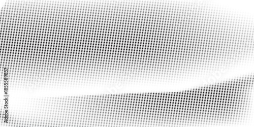 Grunge halftone gradient background. Faded grit noise texture. White and black sand wallpaper. Retro pixelated backdrop. Anime or manga style comic overlay. Vector graphic design textured template