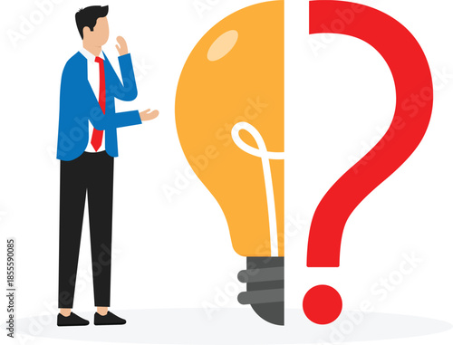 Business problem and idea,decision making and solution, job and career path concept
