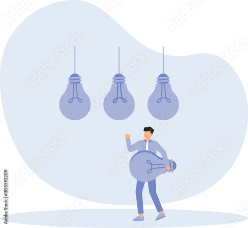 Change to new innovation, transform to new business, solution to replace old model, bright technology concept
