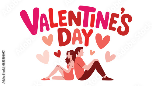 Love's Embrace: A visual celebration of Valentine's Day, featuring a couple embracing against a backdrop of hearts.  A symbol of love, care, and romance.