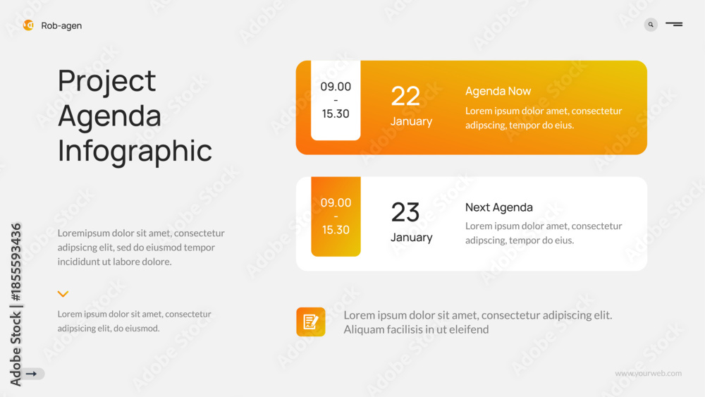 Fototapeta premium Project Agenda Infographic