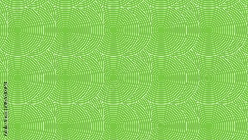 modern retro green circular geometric seamless pattern abstract background with concentric arcs and bauhaus inspired design