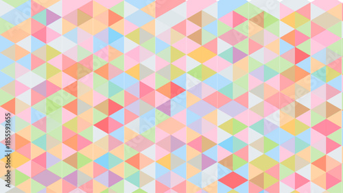 vibrant colorful geometric hexagon seamless pattern with playful diamond shapes in red green blue orange pink abstract background