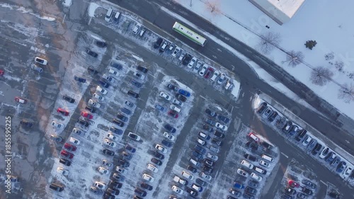 Wallpaper Mural Aerial view of snowy parking lot in Meadowvale, Mississauga, Canada Torontodigital.ca