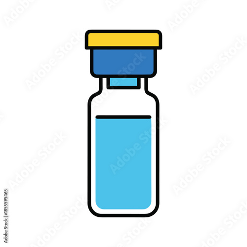 Medical vial with liquid Vector