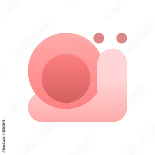 Pink cute snail icon vector design