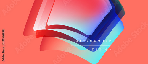 Abstract colorful design. Fluid shapes overlap creating vibrant visual effect. Background suggests modern aesthetic, dynamic composition.