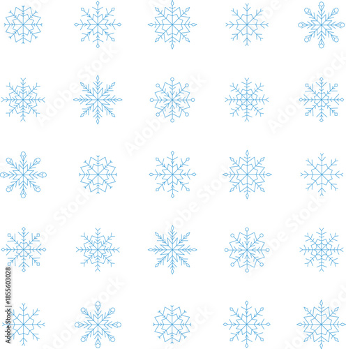 Wallpaper Mural 水色のスノーフレーク　背景イラスト　Web　Adobe Illustrator Artwork Torontodigital.ca