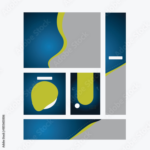 Modern Social Media Banner Design with Clean Flat Layout