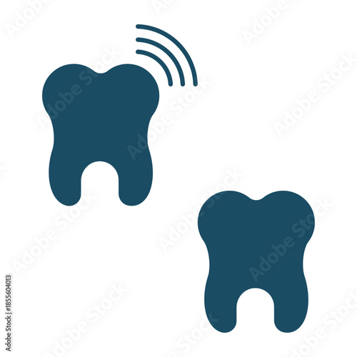 Tooth, teeth ache icon svg cut file. Isolated vector illustration.