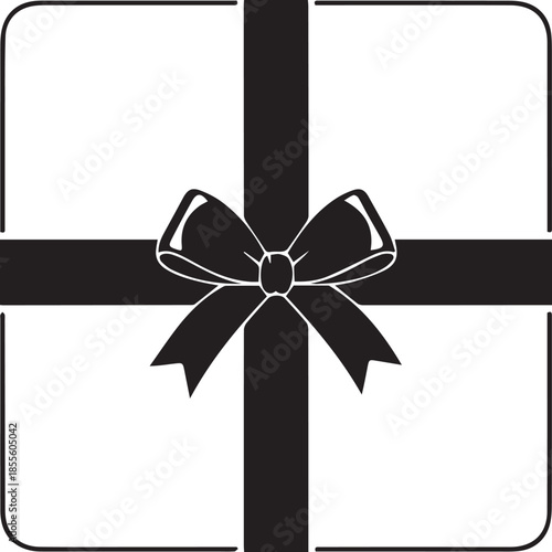 Elegant black and white gift box
