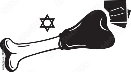 Bone with star symbol