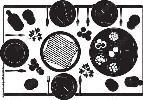 Elegant dining table setting