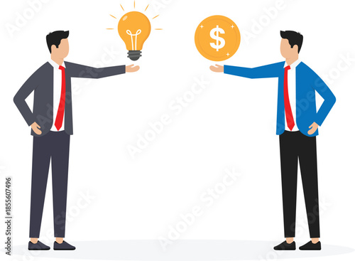 Business idea to make money, innovation and creativity,make profit investment or financial planning concept

