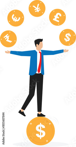 Currency exchange and international money transfer,foreign exchange and forex trading, global financial economy,currency convert concept
