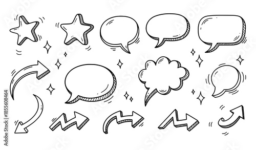 hand drawn speech bubbles