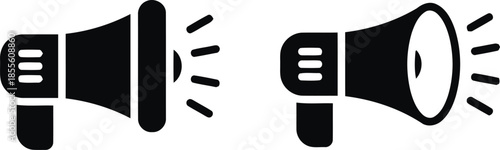 Megaphone Loudspeaker Public Announcement Equipment Tool Communication Concept with Sound Waves Voice Talking and Broadcasting Symbol for Promotion Information Vector Isolated