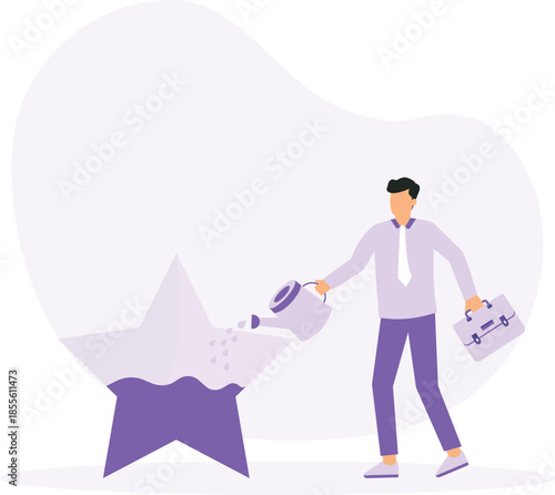 Ambition or motivation to success or being excellence, aspiration and effort to improve, growing and best performance concept
