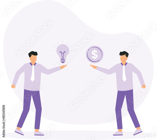 Business idea to make money, innovation and creativity,make profit investment or financial planning concept
